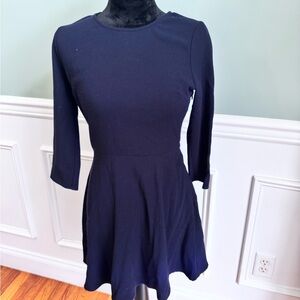 Classic Navy Fit-and-Flare Women's Dress